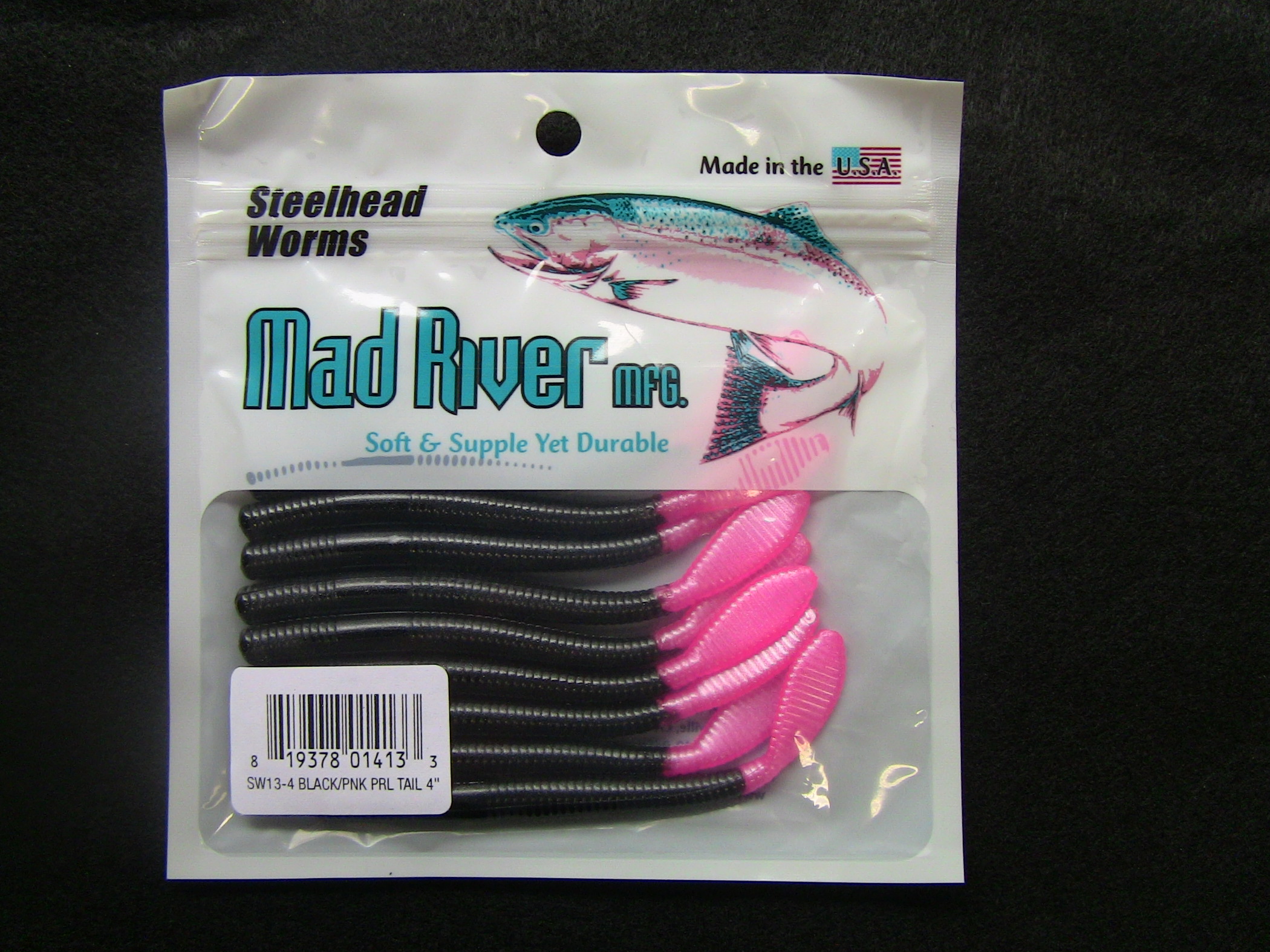 Mad River Steelhead Worms - Pearl Skein 4